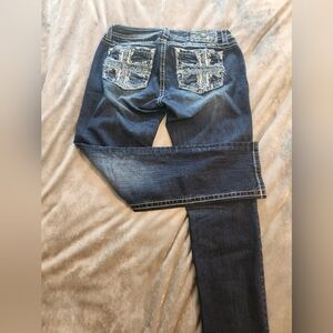 Miss Me Women's Boot Cut Jeans - Dark Blue